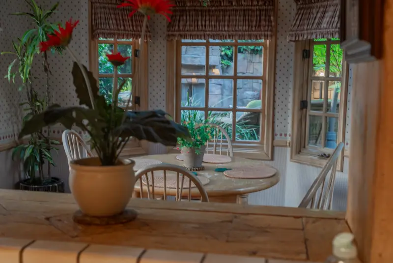 Morning light in the breakfast room at The Enchanted Manor