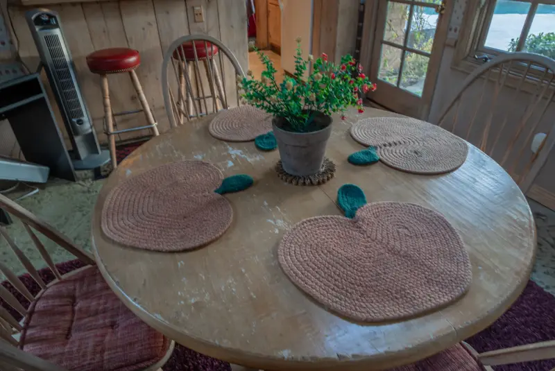 The breakfast table set for the morning at The Enchanted Manor