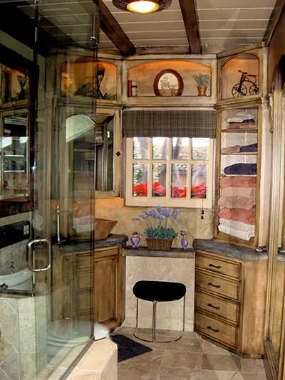 A built — in kitchen nook at The Enchanted Manor
