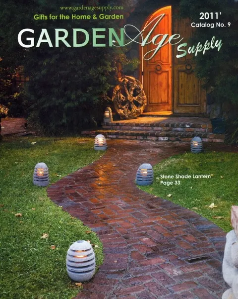 The manor's brick path on a catalog cover at The Enchanted Manor