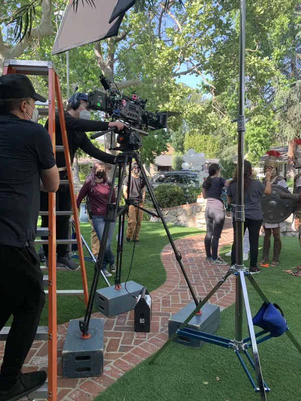 Camera and lighting by the gazebo at The Enchanted Manor