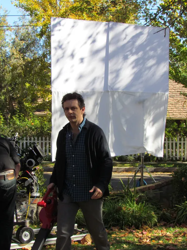 On set at the manor at The Enchanted Manor